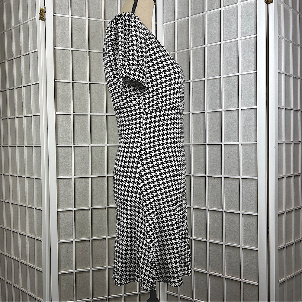 OBEY Houndstooth Mini Dress | Stretch Knit Cap Sleeve | Sz Small HOST PICK! NWOT - Picture 5 of 16